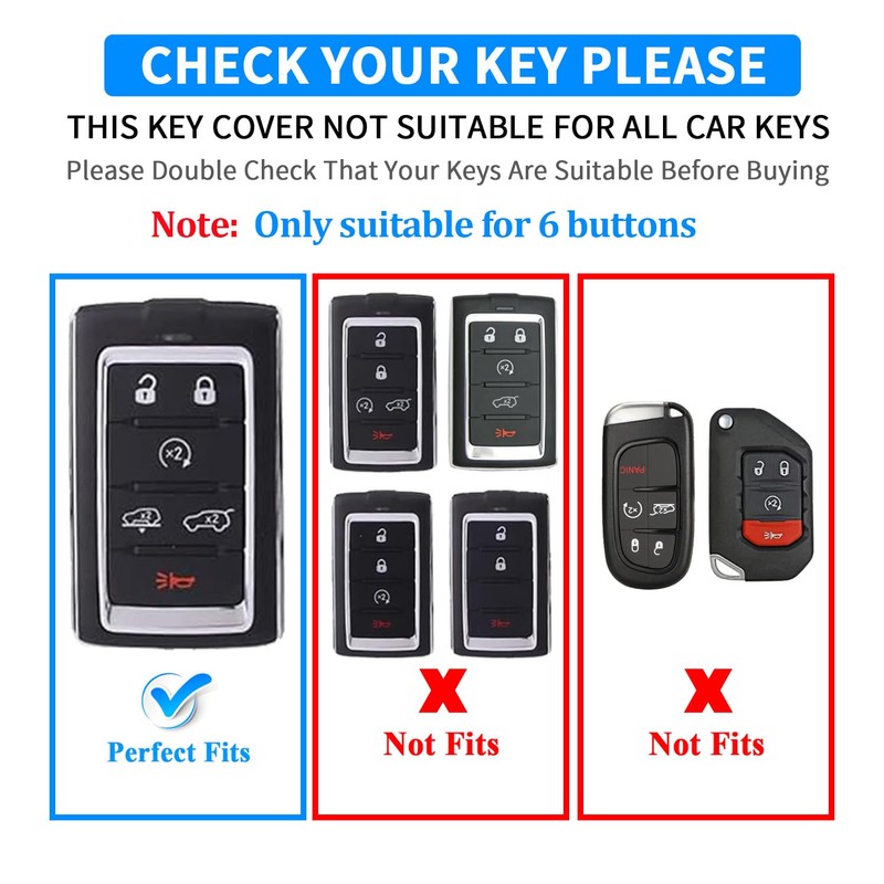 QBUC for Jeep Key Fob Cover Compatible with 2021 2022