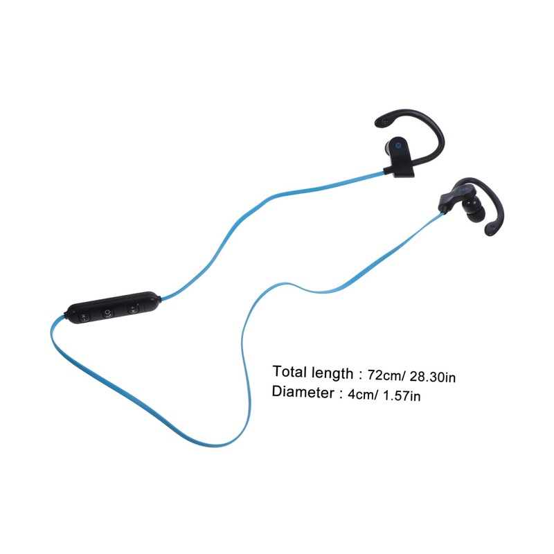 LALAFINA Ear Hook Earphone with Microphone Stereo Headset Black and