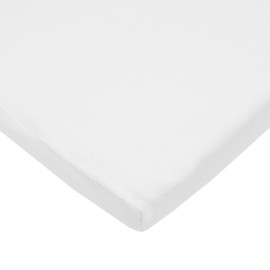 American Baby Company 100% Cotton Knit Fitted 18" x 36" Cradle/Bassinet Sheet - Compatible with Mika Micky Bassinet, White, Soft Breathable, for Boys and Girls