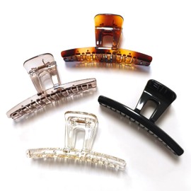 Markuii 5 Inch Large Unbreakable Hair Claw Clips, No Slip Glossy Jumbo Doctoral Cap Not Easy to Break Claw Clip for Women Thick Long Curly Hair