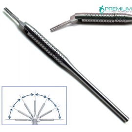 PREMIUM INSTRUMENTS Dental Surgical Scalpel Adjustable Handle No. 3 (0°-30°-60°-90