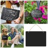 NOELAMOUR Chalkboard Black Board Wall Hanging Double Sided Sign Sign