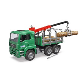 Bruder 02769 Man Timber Truck with Loading Crane and 3 Trunks