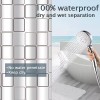 MARZSEFLO Cortina Baño Lavable Tela Impermeable Con Diseño+12 Ganchos