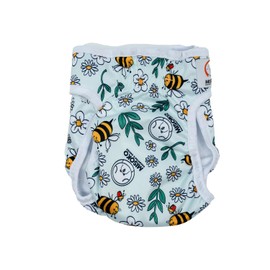 Misoko 3 Pack Reusable Dog Heat Pants, Cheerful Design Machine Washable Dog Nappies, Super Absorbant, Leak Proof Sanitary Wraps, Perfect for Puppies Training, Travel & Home Use, Meadow, XL