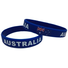 Evankin Forest Country Flag Unisex Silicone Bracelet Rubber Sports Fashion Wristband(Australia,one size)