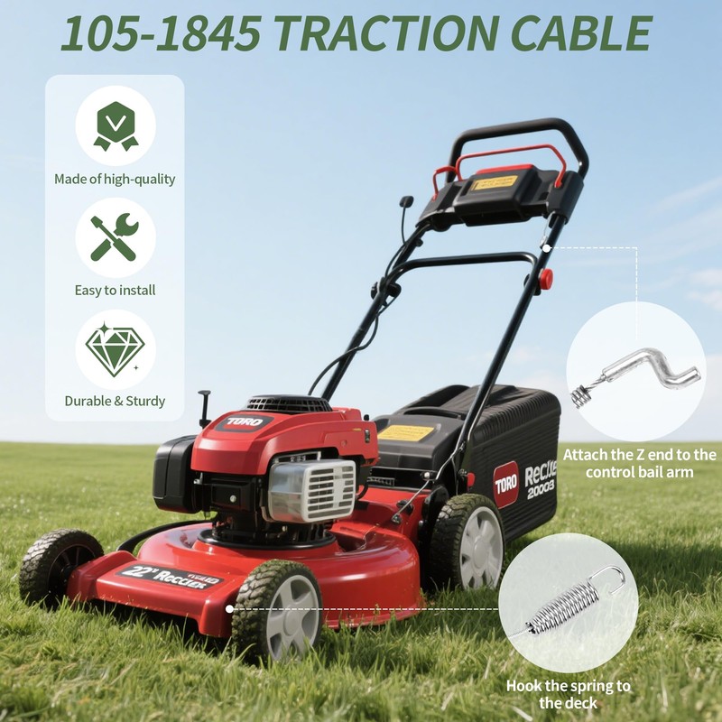ETZ 105-1845 Traction Cable Replace for Toro Recycler 22" Front