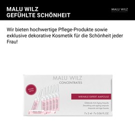 Malu Wilz Wrinkle Expert Ampoule Set 7 x 2 ml, Vegan - Ampoules Face Care Formula Against Wrinkles & Lines - Anti-Wrinkle Face Care for Smooth, Firm Skin