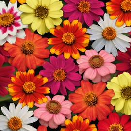 Outsidepride Zinnia Zahara Flower Seed Mix - 100 Seeds