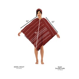 Avvexa Shawl-Style 100% Cotton Turkish Towel Robe for Women, Poncho Towel, Surf Poncho, Beachside Towel Dress + Headband, Wearable Bath towel for Women, Towel Cover-Ups for Women, Dressy Surfer Towel