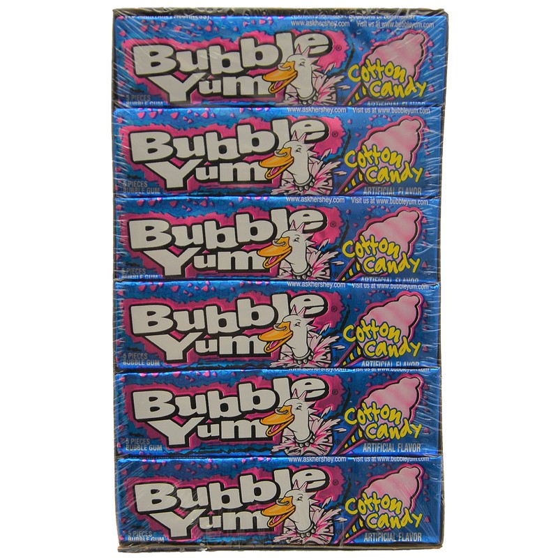 Bubble Yum Cotton Candy Bubble Gum - Soft and Easy