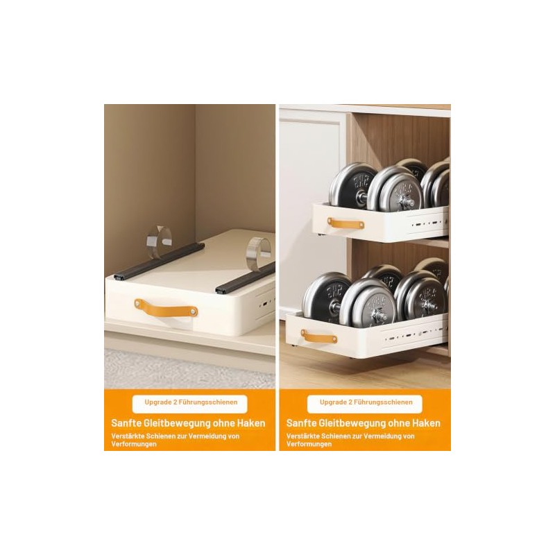 Garvee Kitchen Cabinet Organiser, Extendable, Cabinet Pull-Out Kitchen Adjustable 32-53