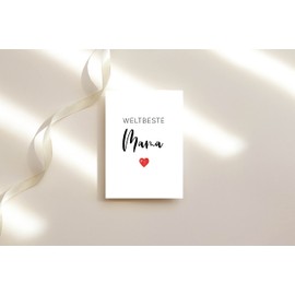 The Life Barn Postcard with Envelope World Best Mum Card for Birthday, Congratulations, Mother's Day