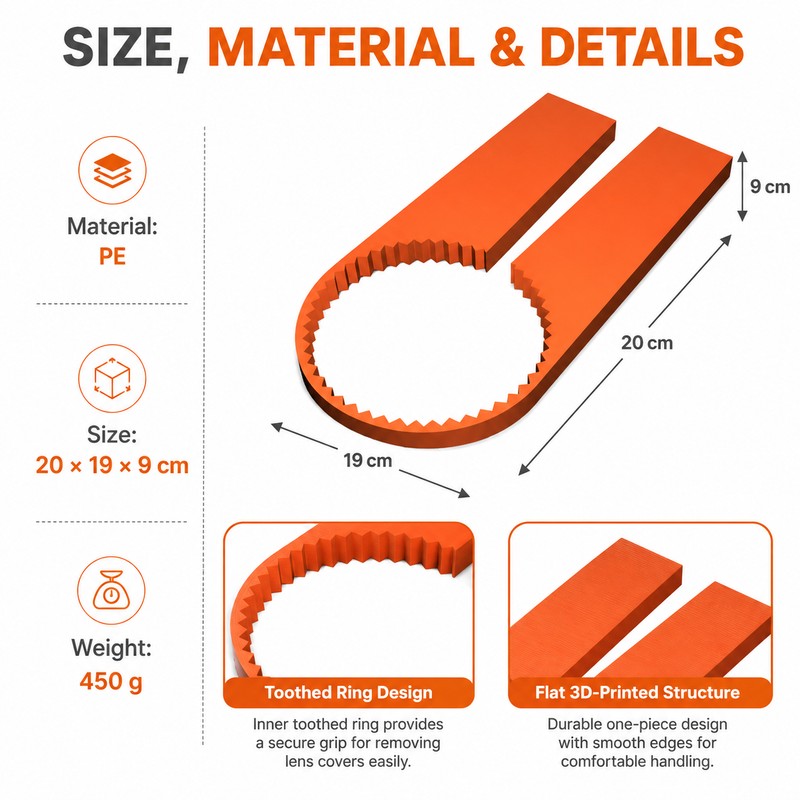 Lens Cover Remover Tool for Insta360 X4 – 3D-Printed Easy-Grip