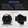 iPower 4 Inch 195 CFM Inline Duct Ventilation Fan Air