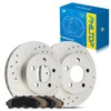 PHILTOP Front Brake Pads and Rotors kit Fit for Mazda