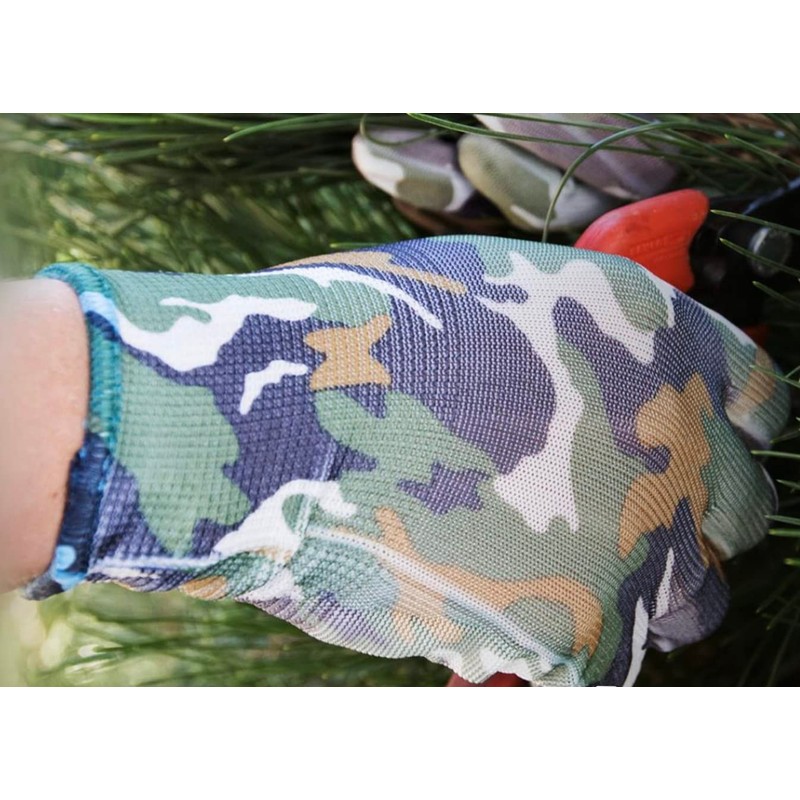 FUZZIO 24 Pairs Ogrifox PU Camouflage Work Gloves Glove Clip