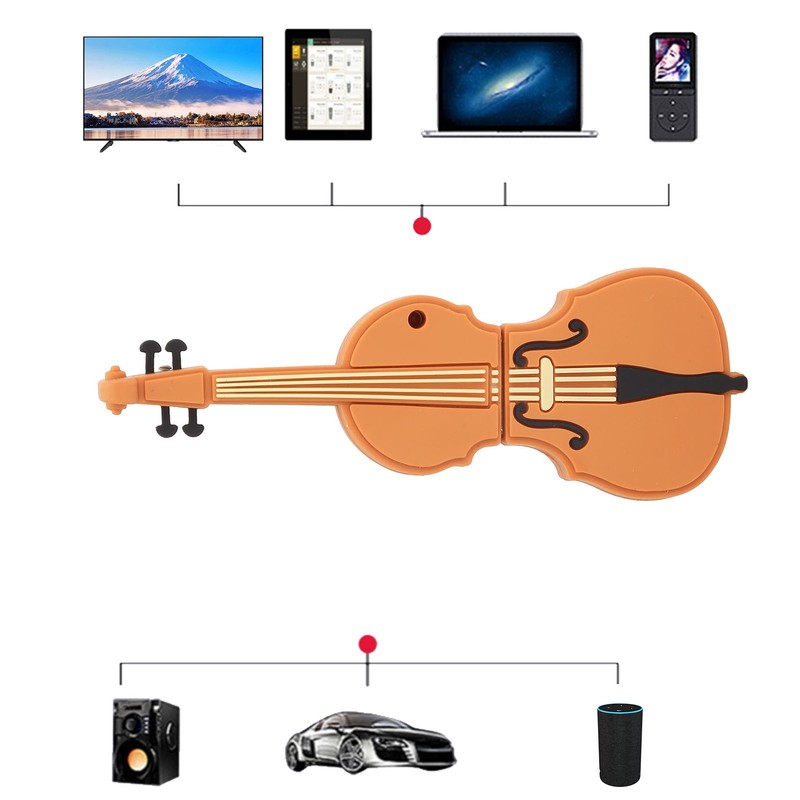 Violin Modeling USB Stick Lovely Home Office USB Flash Drive