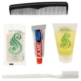 96 Kits - Bulk Case of Wholesale Basic Toiletry Kits for Men, Women, Travel, Charity