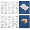 Lewtemi 50 Pcs Water Soluble Embroidery Patterns Wash Away Stabilizer