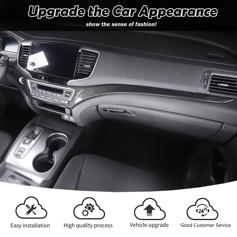 Car ABS Inner Central Console Dashboard Decoration Panel Fit For