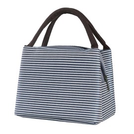 XYBH Isolierte Lunchbag Lunchbox Einkaufstasche Kühltasche für Männer Frauen Erwachsene Kinder Wasserdichte Oxford-Stoff-Picknick-Kühltasche (21 * 17 * 16 cm) (Blau Weiß)