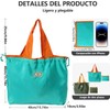 2 Piezas Bolsas de Compras Plegables,Bolsas Ecológicas Reutilizables,Bolsa Viaje Plegable