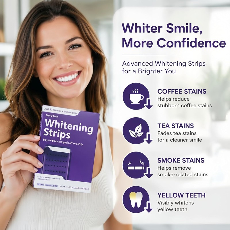 28 Piezas Tiras Blanqueadoras Dientes, Kit Blanqueador Dental Eficaz, Teeth