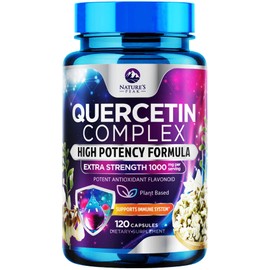 Quercetin Capsules 1000mg, with Ultra Strength Complex - Health Antioxidant Supplements for Respiratory, Heart and Immune Support - Vegan Third Party Tested, Non-GMO, Gluten Free - 120 Veggie Capsules