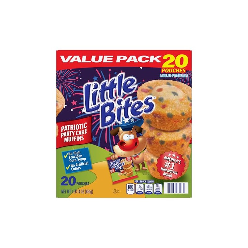 (Value Pack) Little Bites Party Cake Muffins, 20 individual packs,