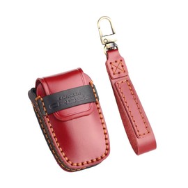 LEXLEY Genuine Leather Key Case for Toyota Corolla Cross 10 Series (September 2021 and up) Leather Key Cover Key Holder Smart Key Case with COROLLA CROSS Logo Custom Key Case (Red)