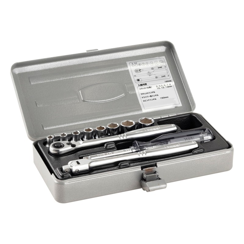 TONE Socket Wrench Set 1850M Insertion Angle 0.25 inch (6.35