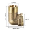 TOP-VIGOR 2Pcs Brass Pipe Fitting 90 Degree Elbow 1/2 PT