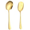 CIYODO 2pcs Male Spoon Gold Utensils Big Spoon Restaurant Serving
