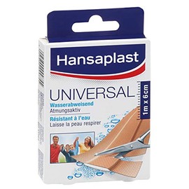 Hansaplast Universal Pflaster 1 m x 6 cm, schmutz- und wasserabweisende Wundpflaster, individuell zuschneidbare Wundpflaster mit starker Klebkraft