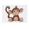'Sitting Baby Monkey' Temporary Tattoo - Water Resistant, Skin-Safe, Non-Toxic