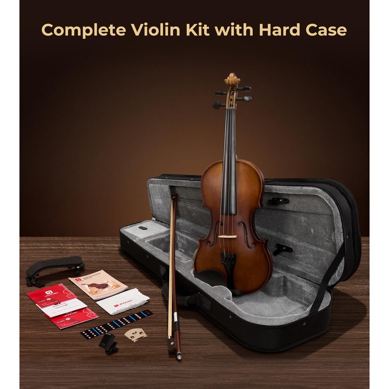 Vangoa 4/4 Full Size Acoustic Violin, Violin kits for Students