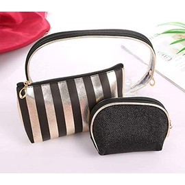 HappyDaily 3 Pack Beautiful and Multifunctional Waterproof Makeup Cases or Cosmatic Bags or Travel Toiletry Pouch or Storage Bags or Purse for Women Girls (3, Purple OWL)