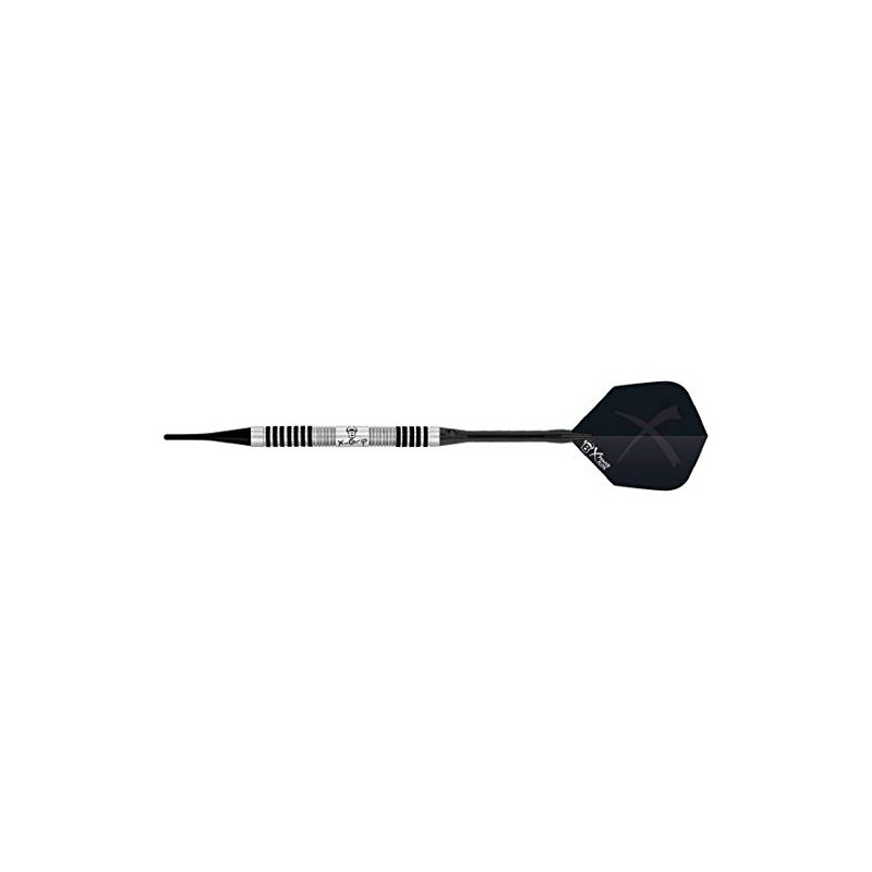 BULL'S X-Grip X7 Soft Dart, Multicoloured (Black/Silver), 18 g