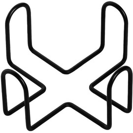 Frescorr - 4.5 Inch Black Wrought Iron Metal Coasters Holder for Both Round and Square Coasters (Black)