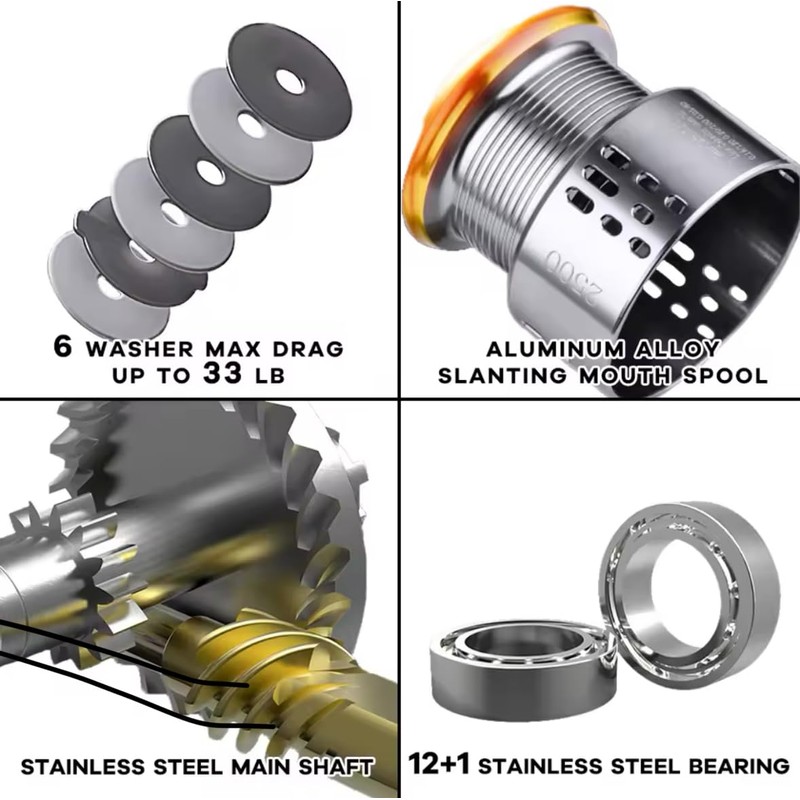 Fi's+7 Spinning Reel Assorted 4000