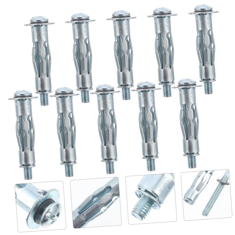 GLEAVI 20pcs Hollow Wall Anchors Expansion Bolts for Drywall Cavity