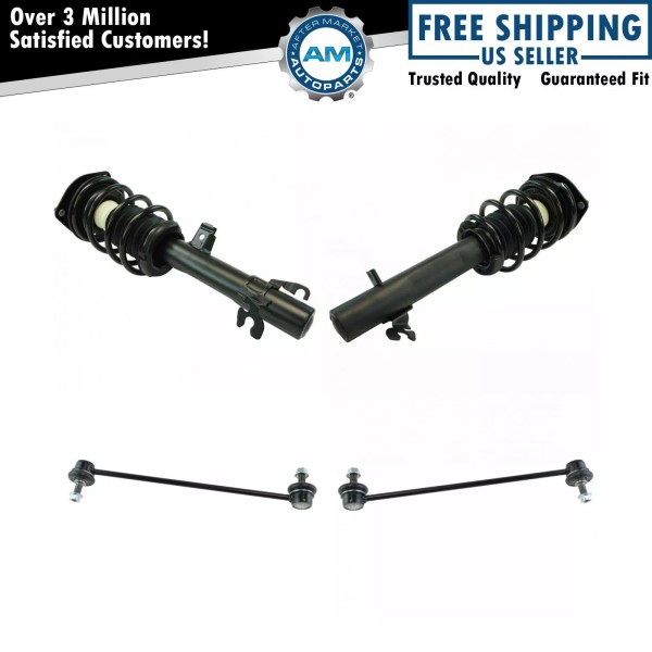 AM Autoparts Front Complete Quick Loaded Strut Spring Assembly Sway