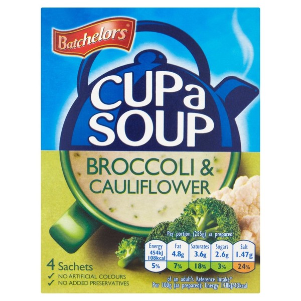 Batchelors Cup a Soup Creamy Broccoli & Cauliflower (4 per