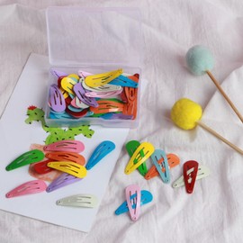 Pack of 50 Hair Clips, Metal Hair Clips, Colourful Barrettes Set, No Slip Hair Clip