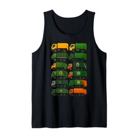Colorful Recycling Garbage Truck Vehicles Fans Kids Shirt Tank Top