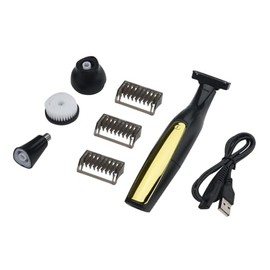 VICASKY Men's Electric Shaver One Razor with Nose Hair Trimmer Compact Design Durable Materials for Facial Grooming Care USB Rechargeable Black Gold