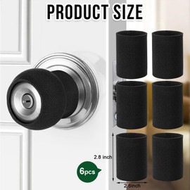 HLARTNET 6PCS Round Door Handle Cover - Anti-Scald Door Knob Cushion Cover, Anti-Scald and Antifreeze Door Handle Protector for Summer and Winter
