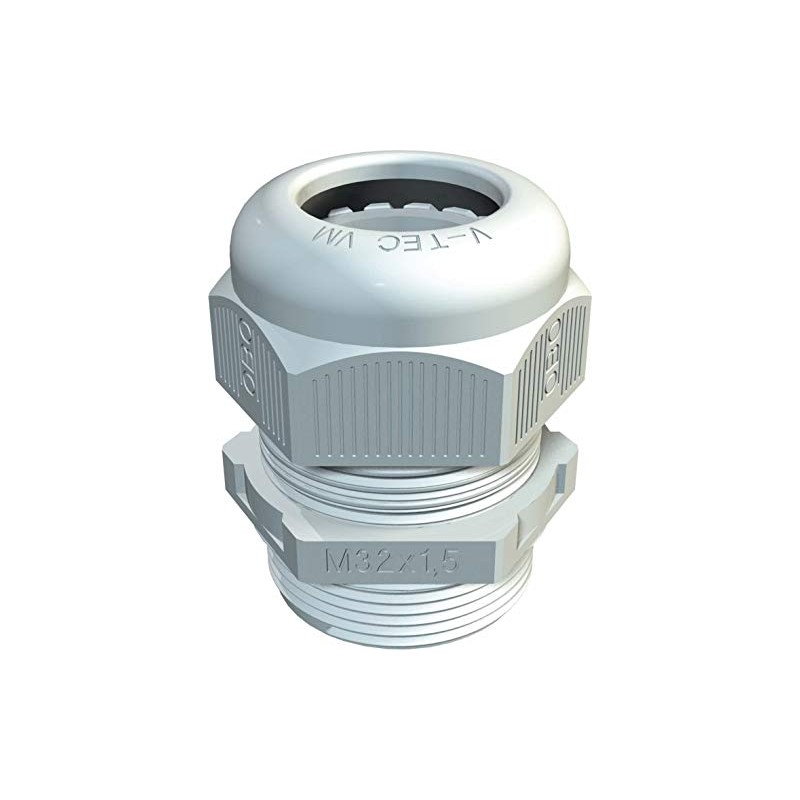 V-TEC-Verschr.M16x1,5 lgr vollmetrisch, lichtgrau