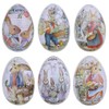 zalati Easter Bunny Tin Box, 6 Pieces Egg Shaped Candy